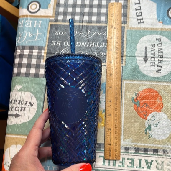 Starbucks 2021 Azure Blue Jeweled Tumbler 16oz - Picture 5 of 6